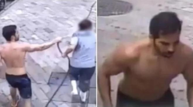 O homem foi flagrado agredindo a funcionária de um condomínio em um bairro de luxo na capital mineira.