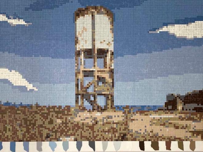 Monumento a Remanso: tinta seca sobre montagem