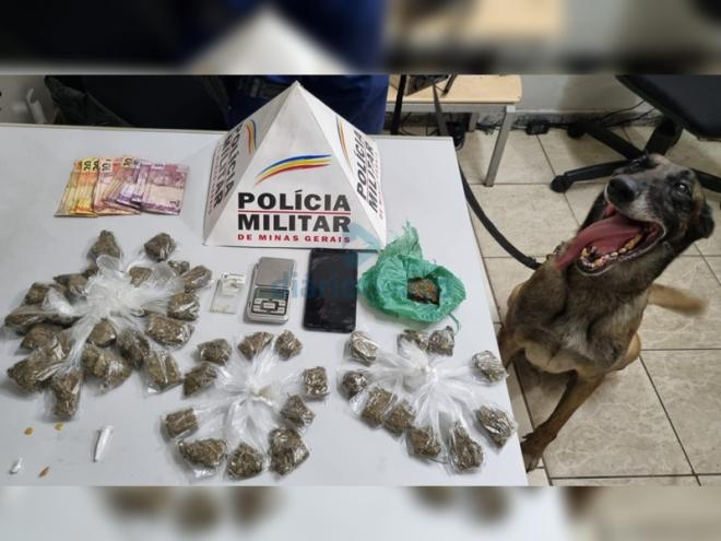 O cão da Rocca foi importante para a localização do entorpecente apreendido
