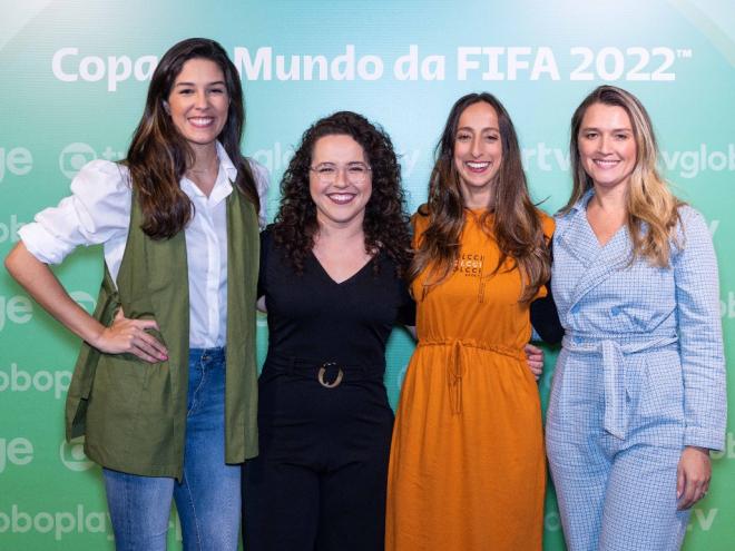 As mulheres conquistam espaço: Renata Silveira, Natália Lara, Renata Mendonça e Ana Thais Matos no time feminino de comentaristas