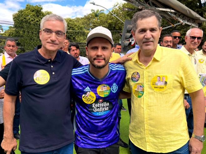 O deputado federal Hercílio Diniz, o senador eleito Cleitinho Azevedo e o suplente, Alex Diniz