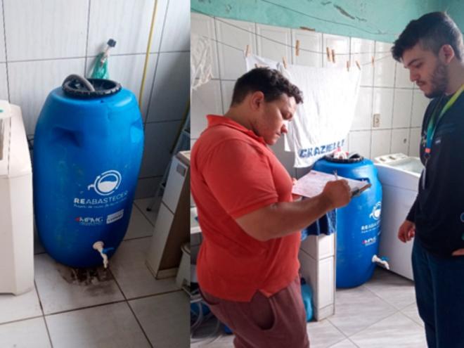 A iniciativa piloto selecionou mil famílias para receber uma unidade do Kit Reabastecer, capaz de armazenar água da máquina de lavar roupas