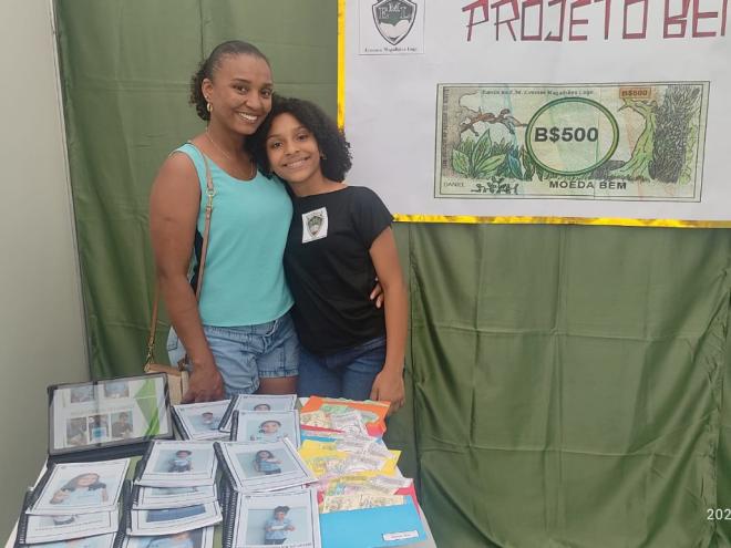 Uma das iniciativas apresentadas foi o projeto ''Moeda Bem'', desenvolvido por alunos do 5º ano da Escola Municipal Everson Magalhães