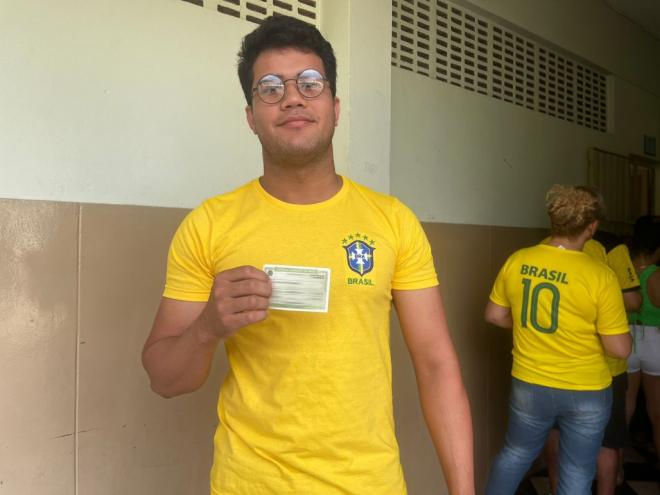 Um dos fatores que motivou Wellington a votar neste domingo foi a preocupação com o futuro 