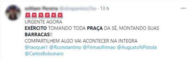 Mensagens como essa foram espalhadas aos milhares, aventando que a tomada do poder tinha começado 