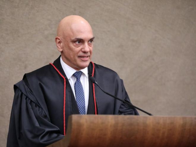 O presidente do TSE,  Alexandre de Moraes é outro alvo dos políticos no Congresso Nacional 