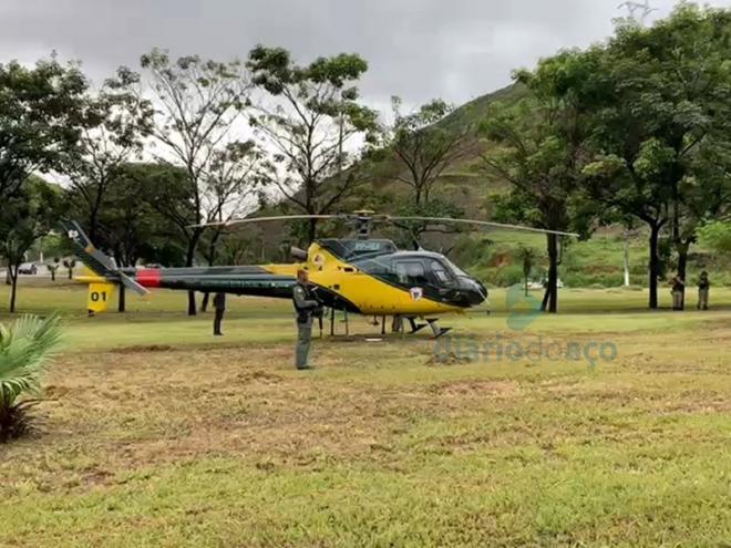 Na região de Coronel Fabriciano e Timóteo, um helicóptero foi utilizado nas ações policiais
