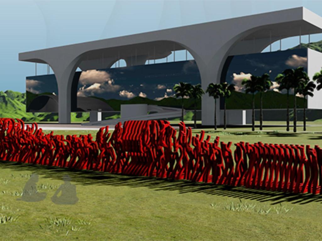 A estrutura ''Bruma Leve'' será instalada em frente ao Prédio Tiradentes: para não esquecer jamais