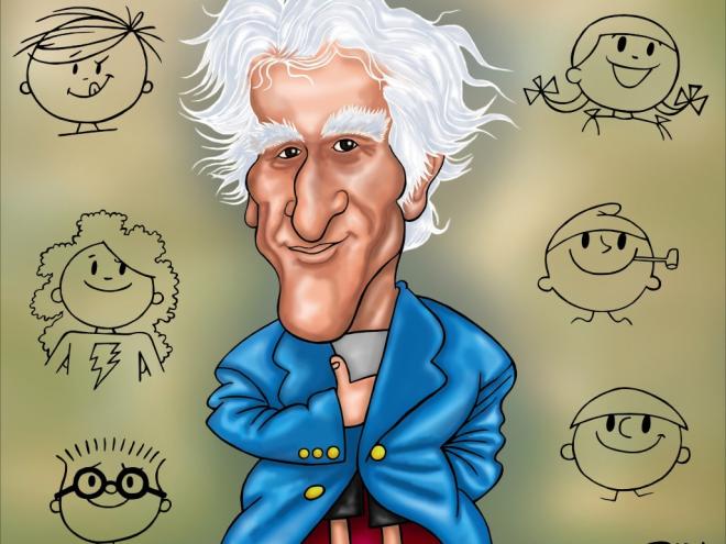 Detalhe da caricatura de Ziraldo, por Dan Silvier