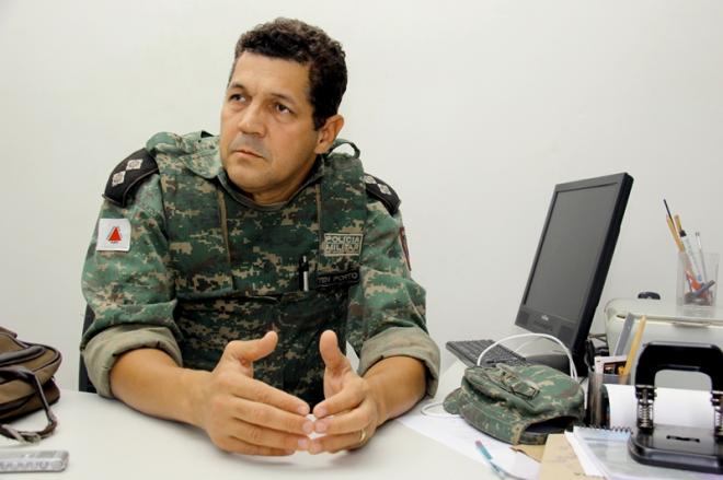 O comandante da PMMAB, Tenente Porto, salienta que há três anos o índice de chuva vem caindo na região