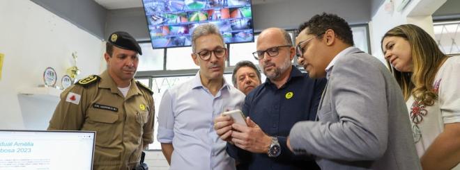 Escola Estadual Amélia Santana Barbosa, em Betim, é uma das 2,5 mil escolas estaduais que já contam com sistema de segurança por videomonitoramento