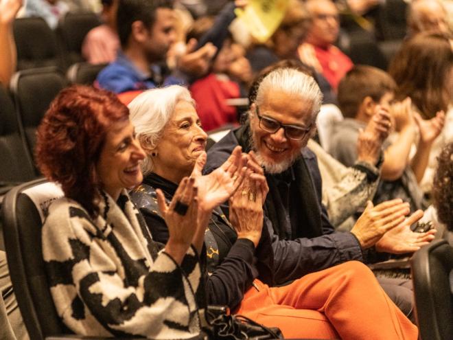 Familiares de Ziraldo participaram do lançamento da mostra que homenageia o artista