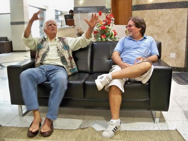 Ziraldo e Jorge Inácio em encontro na região: arte com a cara do Brasil