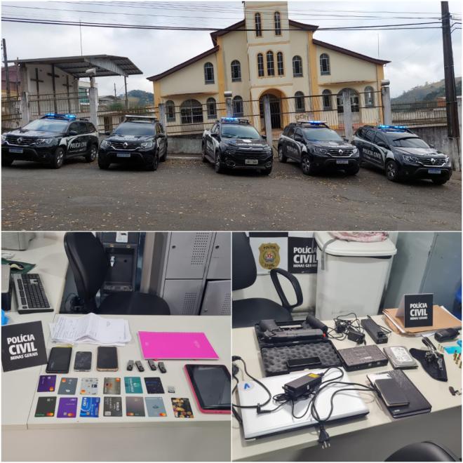 Operação deflagrada em Barbacena buscou os envolvidos em golpe milionário em pessoas que acreditaram em promessas de rendimentos com investimentos financeiros 