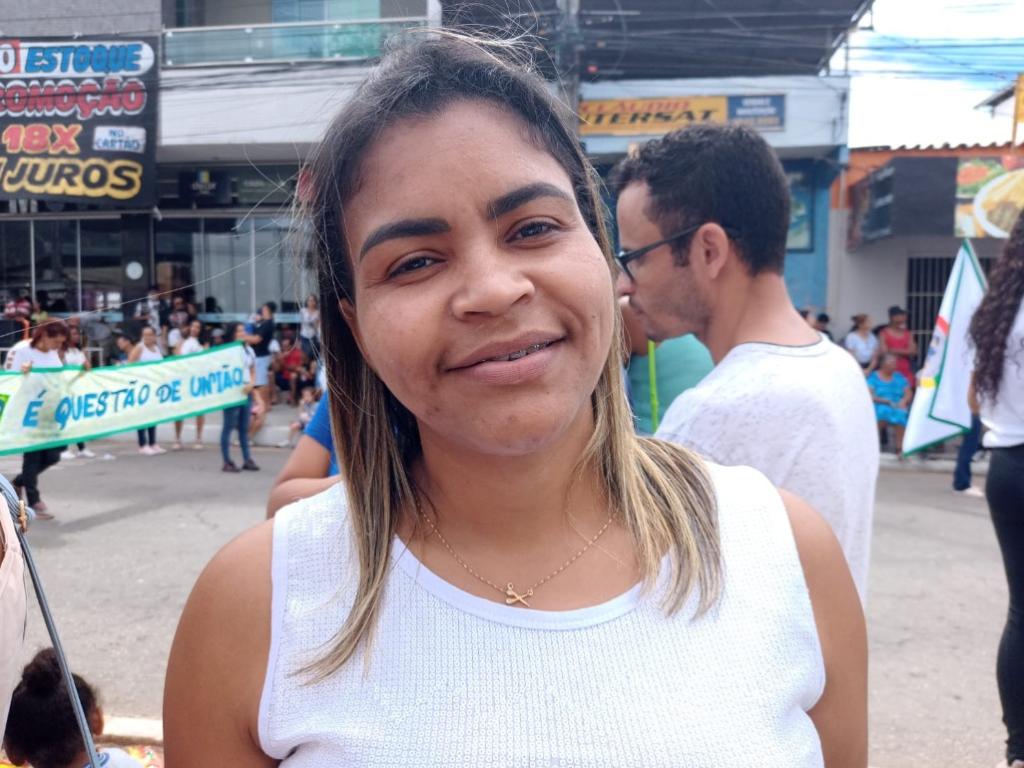''É importante manter a tradição do desfile, porque como cidadão ou aluno é muito importante. Um momento de aprendizagem e que contribui com o futuro do país''. Wilma Pereira Santos, cabelereira, Frederico Ozanam