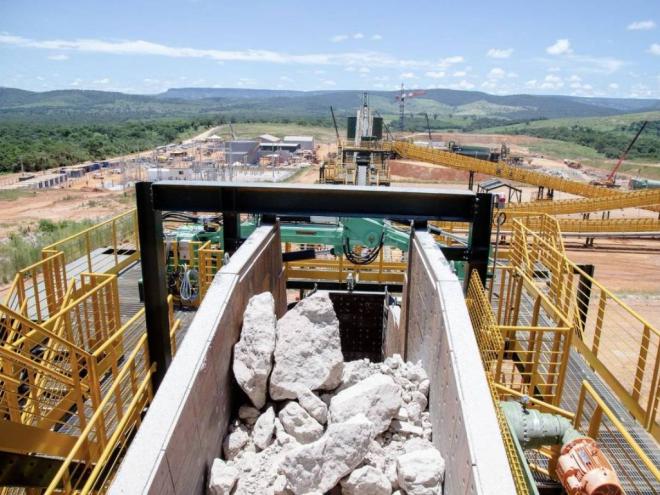 Parte da unidade de beneficiamento de lítio no Vale do Jequitinhonha, na empresa Sigma Lithium, que já está instalda