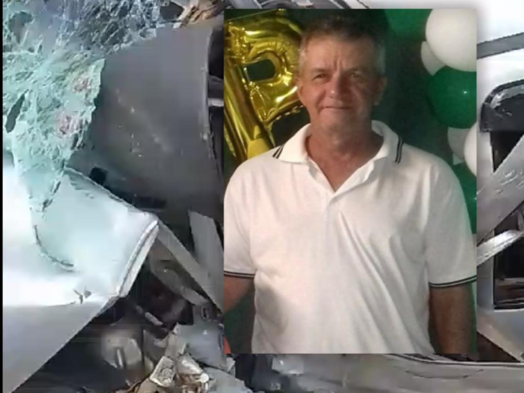 O VW Gol era dirigido por Ademar Gonçalves Pereira, de 66 anos, que não resistiu aos ferimentos