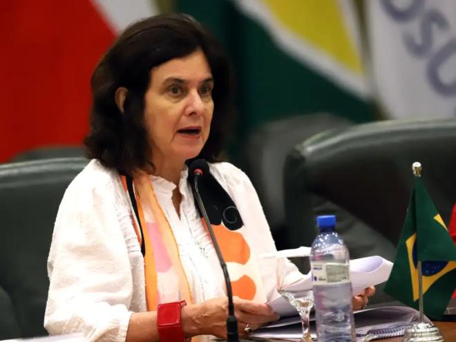 Ministra da Saúde, Nísia Trindade coordena a 53ª Reunião Ordinária de Ministros e Ministras de Saúde dos Estados Partes e Associados do Mercosul, no Palácio Itamaraty. Foto: Antonio Cruz/Agência Brasil