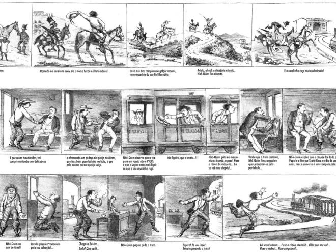 Reprodução da edição de estreia dos HQs no Brasil