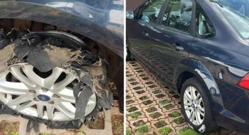 O carro foi localizado com os pneus rasgados e um amassado na lataria. O homem que dirigia o veículo foi localizado em um condomínio próximo à residência oficial da Presidência da República e levado à Superintendência da corporação para prestar depoimento