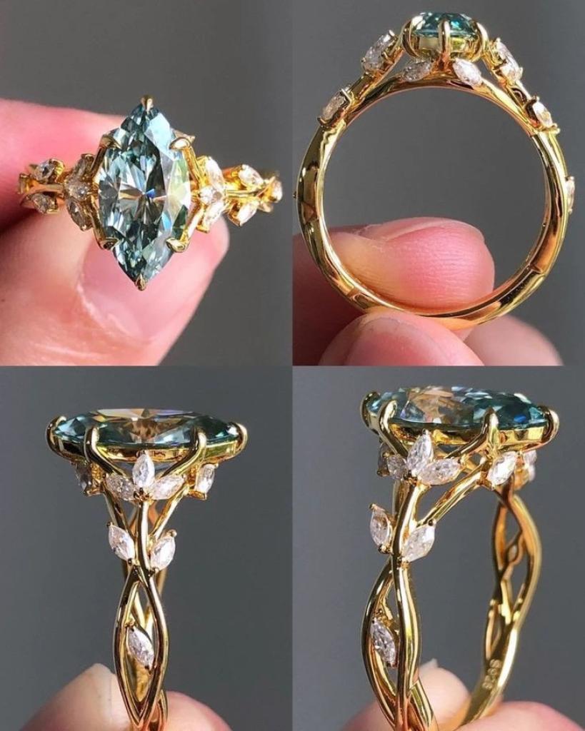 Anel com esmeralda e resina: artista também produzia objetos de uso pessoal 