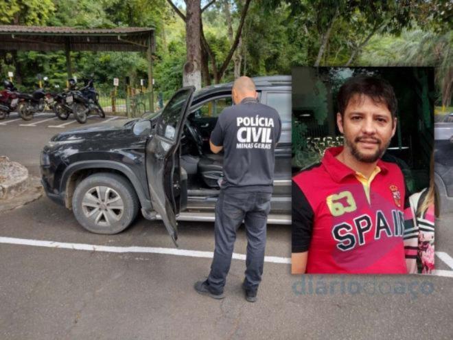 Caio foi cercado na tarde de 4 de abril de 2023, quando saía de casa na companhia da esposa, em uma caminhonete Fiat Toro; comparsa da mulher simulou assalto e matou Caio a tiros