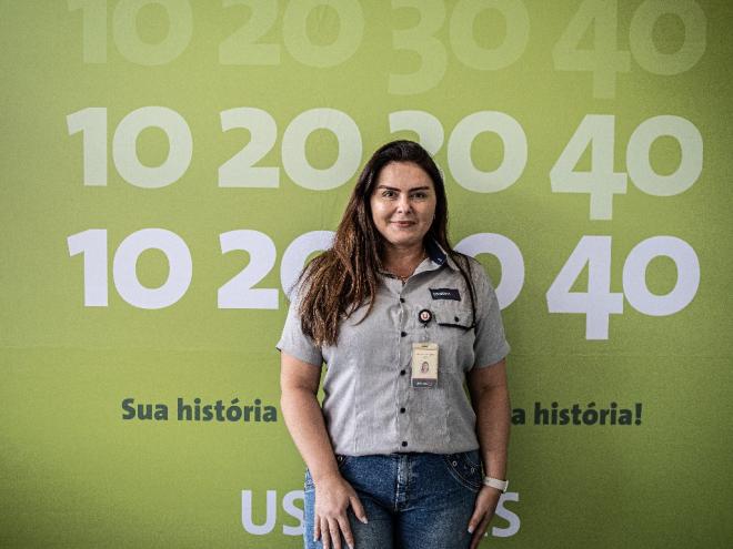 No último ano, Alessandra Aguiar foi homenageada pelos seus 20 anos de Usiminas