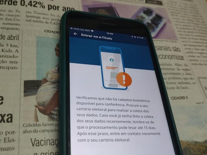 Para coletar as digitais, é preciso ir até o cartório eleitoral do município de seu domicílio