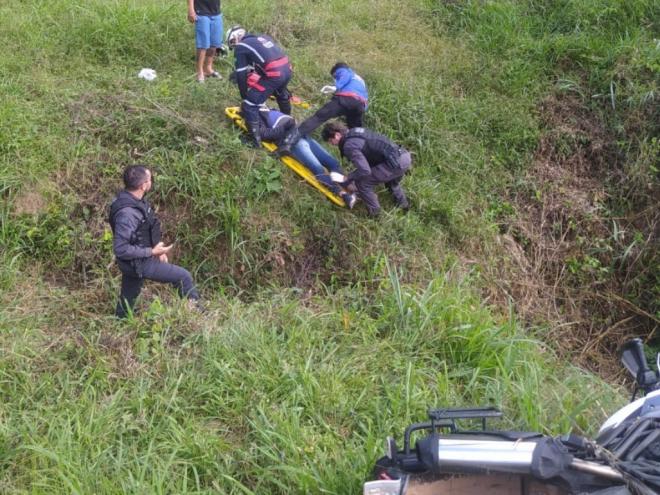 Gave e policiais penais prestaram socorro à vítima