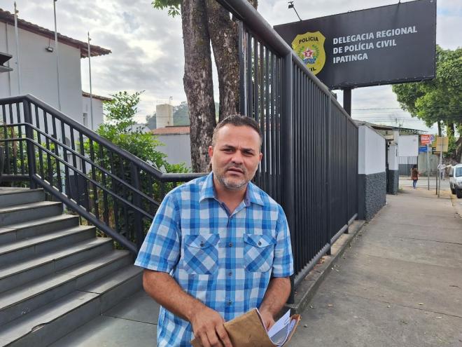 Vandinho Lima (PSD) é vereador do município de Açucena e, nesta quarta-feira, procurou a Delegacia da PCMG em Ipatinga para formalizar uma queixa de ameaça