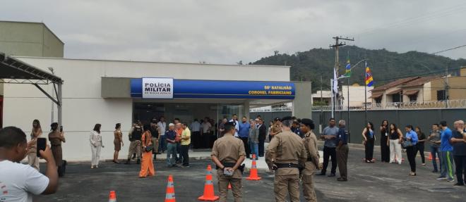 Sede própria do 58º BPM foi inaugurada nesta quinta-feira, ao lado do antigo Colégio Polivalente, no Belvedere, em Coronel Fabriciano 