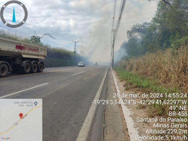Situação da BR-458, próximo ao acesso ao Aeroporto Regional, em Santana do Paraíso