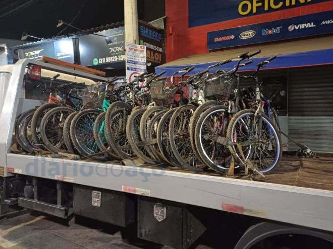 Bicicletas, em sua maioria furadas por noiados e trocadas em drogas 