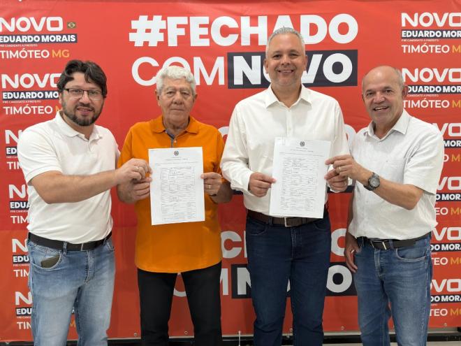 Douglas Willkys, Lelé, Eduardo Morais e Professor Vespa durante a convenção