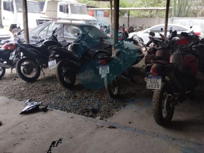 Duas das motos apreendidas durante a ação da Polícia Civil foram furtadas no pátio credenciado pelo Detran no fim de semana