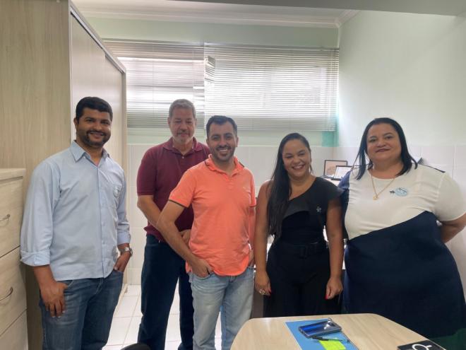 O diretor de Regulação, Rui Pereira, o médico Magid Mendes, diretora de Vigilância em Saúde, Josiane Castro e a secretária adjunta da Saúde, Elisângela Santana