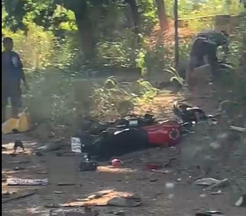 Uma motocicleta também se envolveu no acidente 