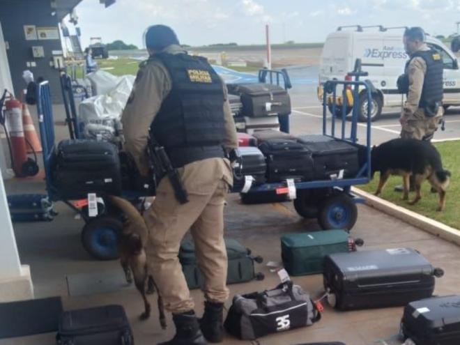 Operação conjunta da PMMG e PF no aeroporto de Uberaba esta semana 
