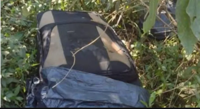 Corpo estava dentro de mala abandonada no meio de matagal à margem de um córrego 