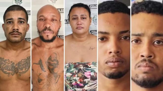 David Lopes, Valclides Pessoa, Elisângela Muniz, Gabriel Ferreira e Jhonatas Ferreira foram presos pelo crime premeditado cometido em julho de 2024 