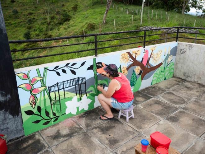 Atração ganhou pintura artística: resistência e preservação