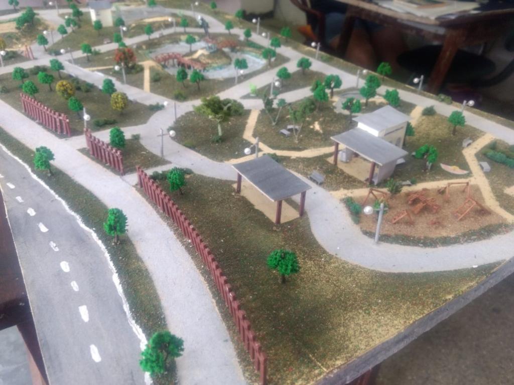 Maquete do Parque Ipanema, cartão-postal da cidade ipatinguense
