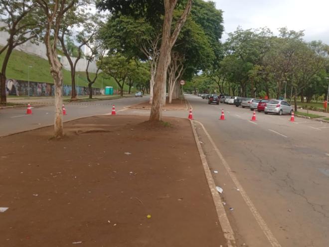 Local está interditado para montagem da estrutura da festa de aniversário de Ipatinga