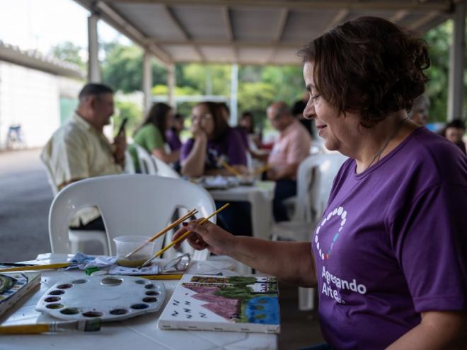 A aluna Clemilda viveu experiência única: muitas inspirações