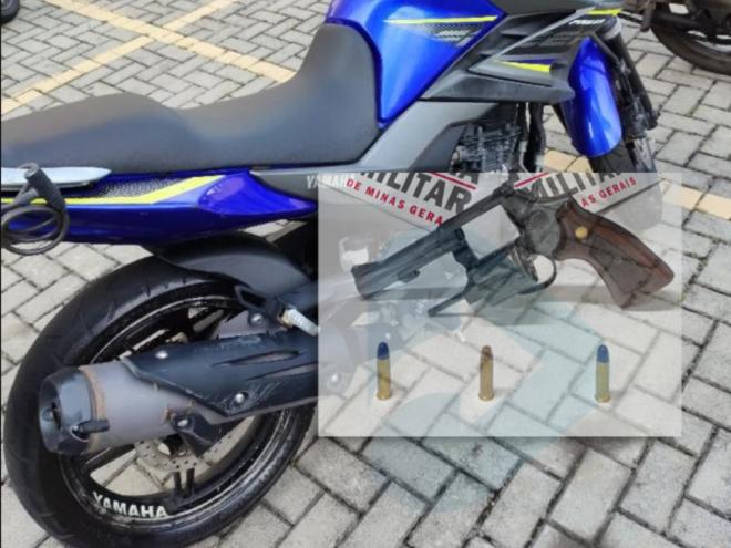 A polícia acredita que este revólver, apreendido com um dos indivíduos, foi usado em assalto no bairro Horto em Ipatinga