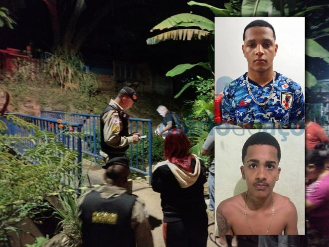 Bruno Amarilson (alto) e Gabriel Gilberto foram executado com tiros de arma calibre 9mm na noite de terça-feira, no bairro Santa Cruz