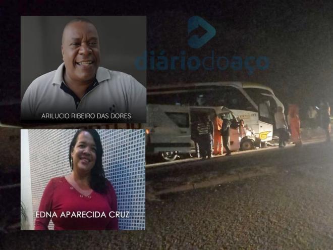 Morreram no acidente, o motorista da van de Timóteo, Arilucio Ribeiro e a passageira da van, Edina Aparecida 