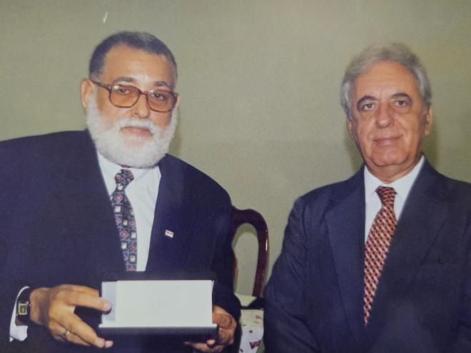 Advogado Adélio Duarte ao lado do magistrado Lúcio Urbano 