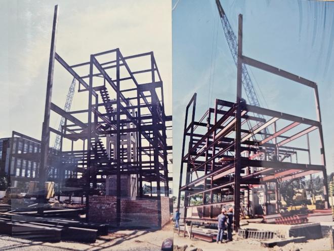 A Usiminas doou a estrutura metálica, a empresa de Valter Oliveira fez a doação de eletrodos e ferramentaria e a Viga Caldeiraria doou a montagem