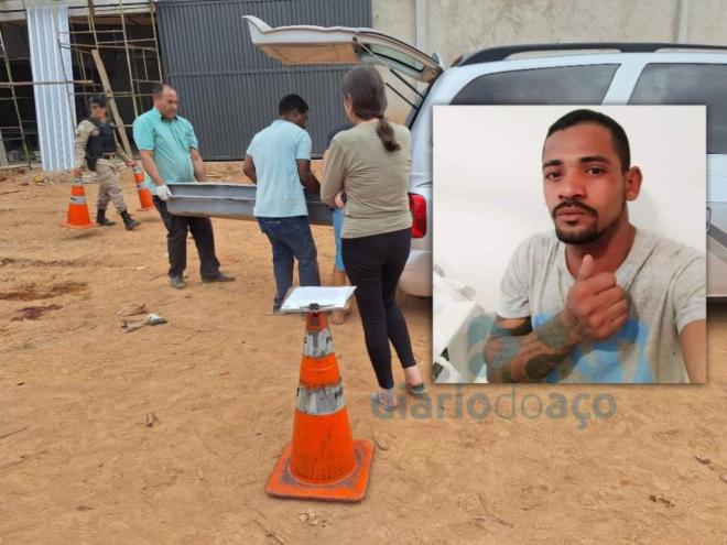 Alexandre Silva Costa tinha 35 anos, quando foi executado a tiros e a facadas em uma obra em que trabalhava, na rua Albert Scharlet, no Centro de Fabriciano 